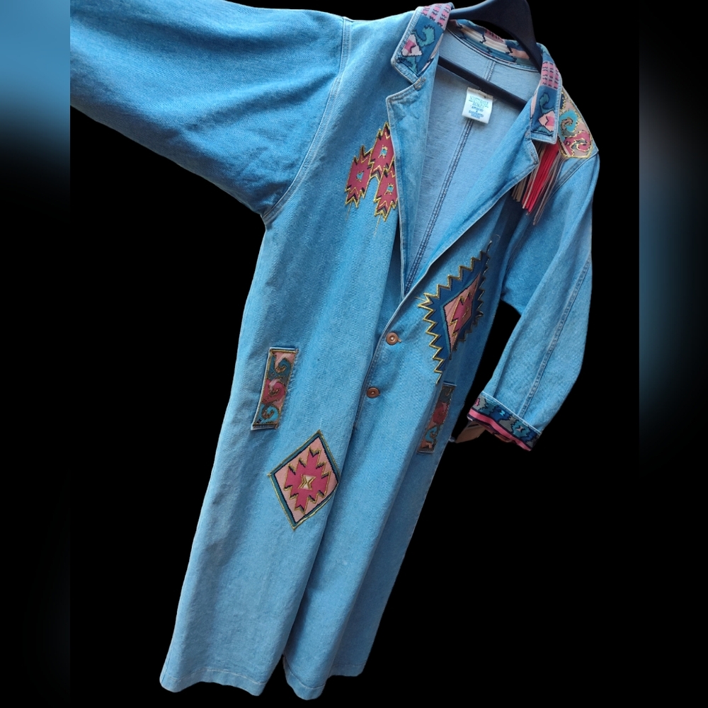 Vintage Denim Prairie Duster